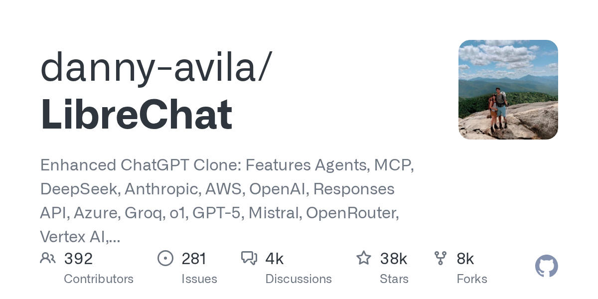 LibreChat – 开源ChatGPT替代 – AI开源项目源码(37.6k Stars | TypeScript | 45MB)-华景云源码库-优质开源源码免费下载
